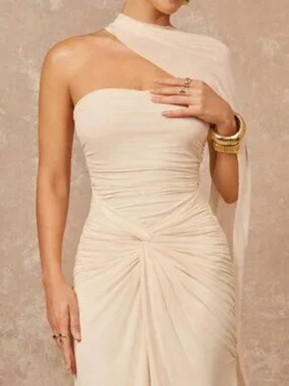 ZARA Apricot Party Women's Elegant Formal Dress